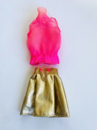 Vintage (1970) Barbie® Outfit - Special Sparkle 1468 - Hot Pink And Gold