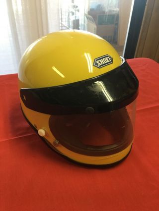 Shoei Vintage Youth/adult Small Face Motorcycle Helmet Yellow S - 107