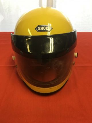 Shoei Vintage Youth/Adult Small Face Motorcycle Helmet Yellow S - 107 2