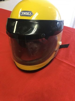 Shoei Vintage Youth/Adult Small Face Motorcycle Helmet Yellow S - 107 3