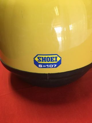 Shoei Vintage Youth/Adult Small Face Motorcycle Helmet Yellow S - 107 4