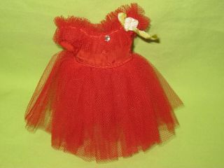 Vintage 1957 Betsy Mccall 8 " Doll B2 Ballerina Red Taffeta & Tulle Ballet Tutu