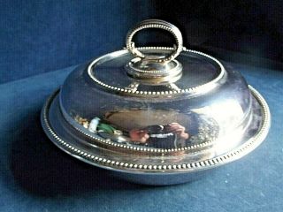 Large 10 " Silver Plated Ornate Serving Dish C1900 By William Hutton