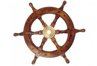Wooden Nautical Ships Wheel Boat 
