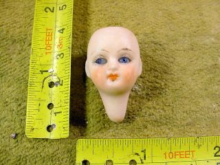 Vintage Painted Bisque Swivel Doll Head With Glass Eyes Age 1890 Germany 13330