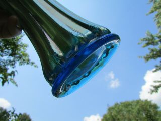 Westmoreland CORINTH ANTIQUE CARNIVAL GLASS ART VASE BLUE OPALESCENT 3