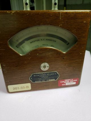 Rare Vintage Meter Weston Electrical Instruments Model 155 Ammeter A.  C.