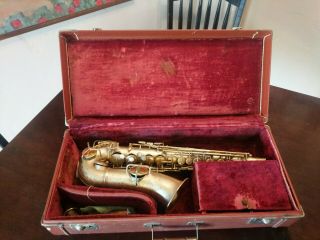 Antique Cg Conn Ltd Elkhart Saxophone Dec 8 1914 1119954 - C 46319 L
