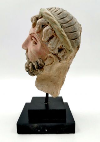 ATTRACTIVE GANDHARA CULTURE CA.  100 AD STUCCO HEAD OF A PRINCE - RARE - R529 2