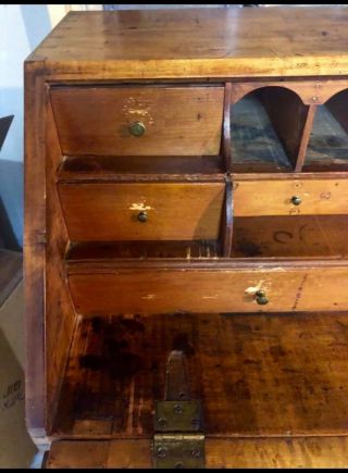 antique tiger maple slant desk 2