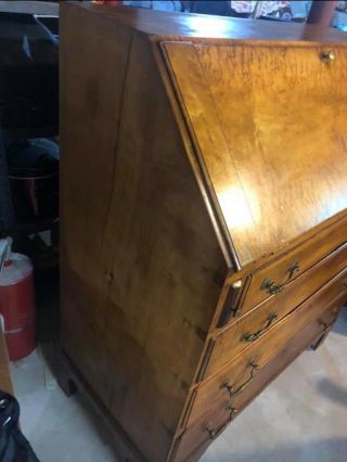 antique tiger maple slant desk 5