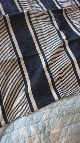 Lge 19th CENTURY FRENCH BLUE & WHITE TICKING CUSHION COVER 4