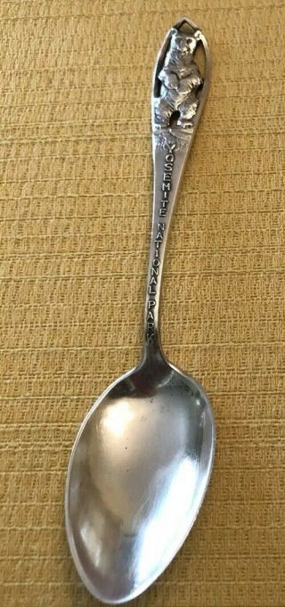 Vintage Sterling Silver Yosemite National Park Bear Souvenir Spoon Buy It Now