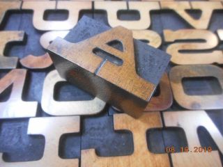 Printing Letterpress Printer Block Antique Extended Alphabet Unmarked