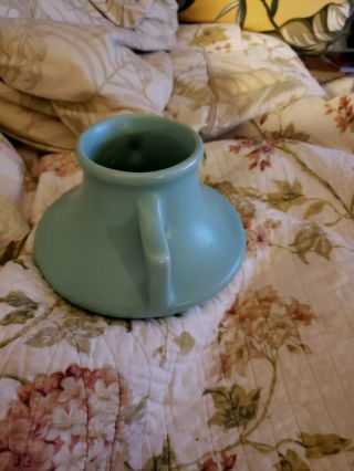 Antique Vintage American Art Pottery Vase - Blue Green Matte Glaze Pot 3