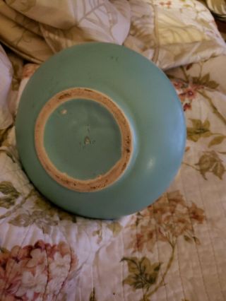Antique Vintage American Art Pottery Vase - Blue Green Matte Glaze Pot 4