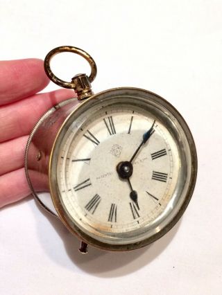 Rare Antique April 23rd 1878 Back Wind Ansonia Clock Co.  Miniature Clock.  Patent