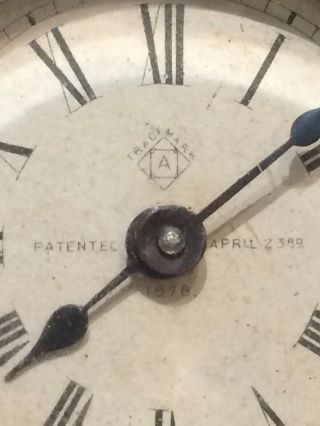 Rare Antique April 23rd 1878 Back Wind Ansonia Clock Co.  Miniature Clock.  Patent 6