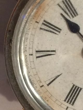 Rare Antique April 23rd 1878 Back Wind Ansonia Clock Co.  Miniature Clock.  Patent 7
