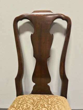 HENREDON 18th Century Portfolio Walnut Queen Anne Dining Side Chairs - Pair 2 8