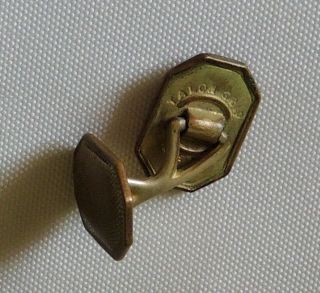 Antique Talon Grip Trade Mark HWK Co double sided Masonic cufflinks. 3