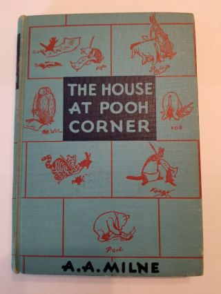 Antique Blue 1952 The House At Pooh Corner.  Winnie The Pooh.  A.  A Milne.