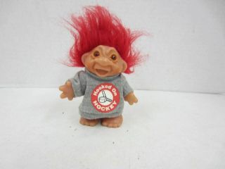 Vintage 1986 Hooked On Hockey 5 " Dam Norfin Troll Doll Red Hair