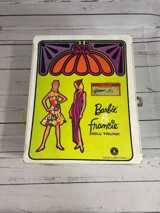 Vintage 1965 Barbie Doll Trunk With Doll And Clothes 2