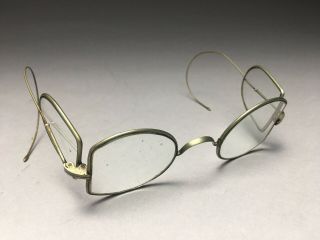 Antique 19c.  Folding Reading Glasses Spectacles With Side Flaps Steampunk