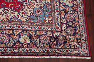 Vintage Traditional Floral Red Hand - Made Area Rug Oriental Wool 10x13