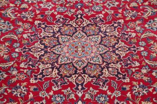 VINTAGE Traditional Floral RED Hand - made Area Rug Oriental Wool 10x13 5