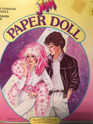 Vintage Jem And The Holograms Paper Dolls 1986 Punched Out