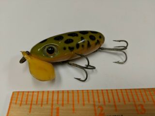 Vintage Fred Arbogast Jitterbug Frog Fishing Lure War Bug Bass Bait