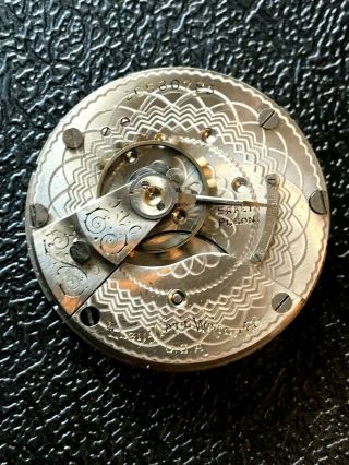 18S ELGIN POCKET WATCH MOVEMENT RUNNING DIAL AND HANDS 2