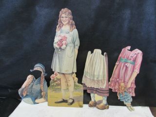 Rare Antique 1920 Mary Pickford 15 " Paper Doll,  Clothes Vintage Toy Awesome