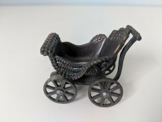 Vintage Dollhouse Miniatures Furniture Baby Stroller 1:12