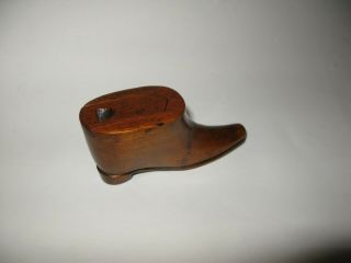 Antique Wooden Shoe Snuff Box