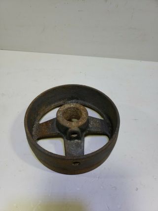 Antique Vintage Hit & Miss Gas Steam Engine Line Shaft Flat Belt Pulley 5 3/4 2