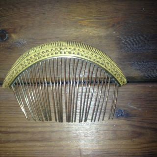 Antique French Empire Comb Gilted Bronze Tiara