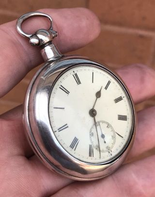 A Gents Good,  Early Antique Pair Cased Fusee Pocket Watch,  London 1891.