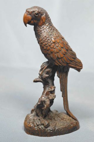 Ancient China Collectable Handwork Boxwood Carve Eagle Exorcism Souvenir Statues