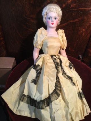 Vintage Antique Composition Doll Hand Painted 17 - 1/2”