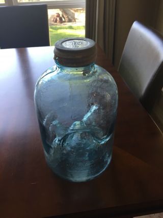 Vintage Green Glass Jar Camp Minnow Trap Checotah Oklahoma