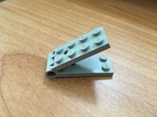 Lego 1x Hinge Plate 2 X 4 - Gray - Vintage Space - 928,  6375,  497,  167,  337,  686