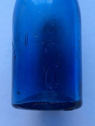 Antique Dyottville Glass Brilliant Blue Bottle 3
