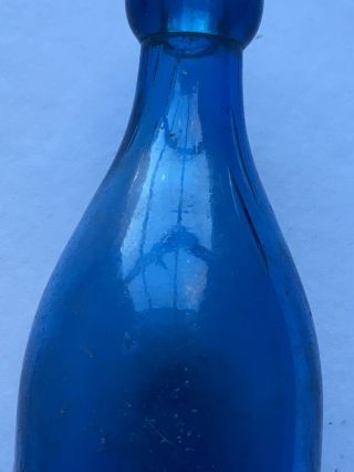 Antique Dyottville Glass Brilliant Blue Bottle 4