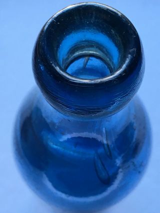 Antique Dyottville Glass Brilliant Blue Bottle 6