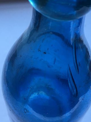 Antique Dyottville Glass Brilliant Blue Bottle 7