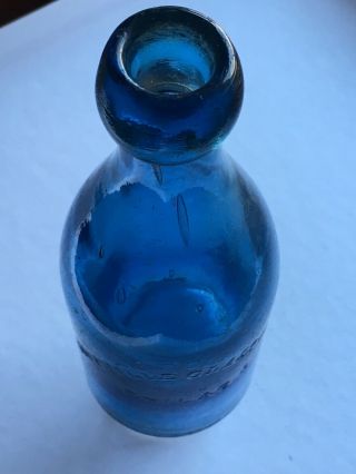 Antique Dyottville Glass Brilliant Blue Bottle 8