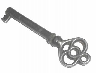 Antique Steel Fancy Handled Circles Skeleton Key - 2 5/8 Inch